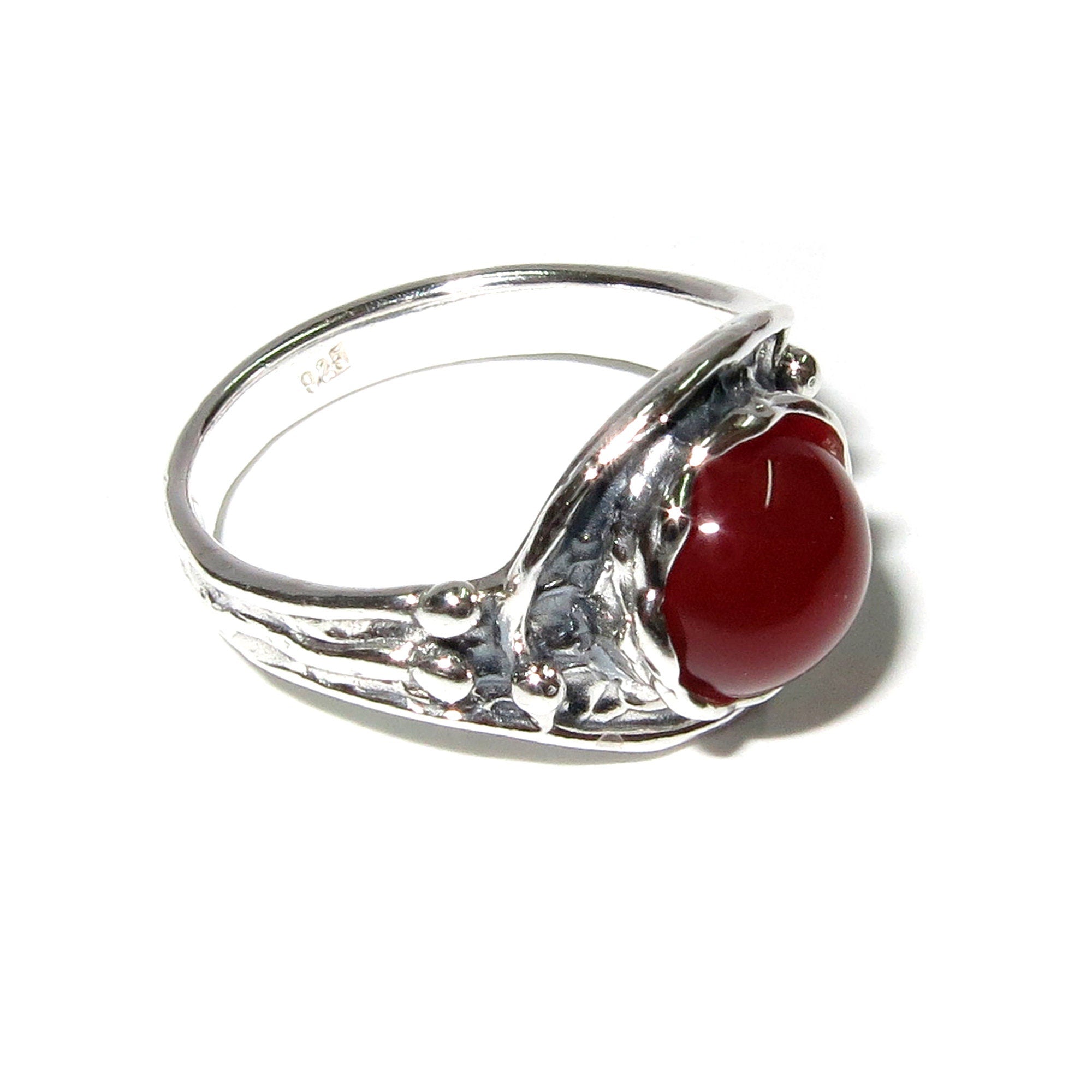 Statement Natural opal ring 925 sterling silver size 6 1/2, Handmade ring, single copy, sterling silver, Orange opal, silver ring, gemstone