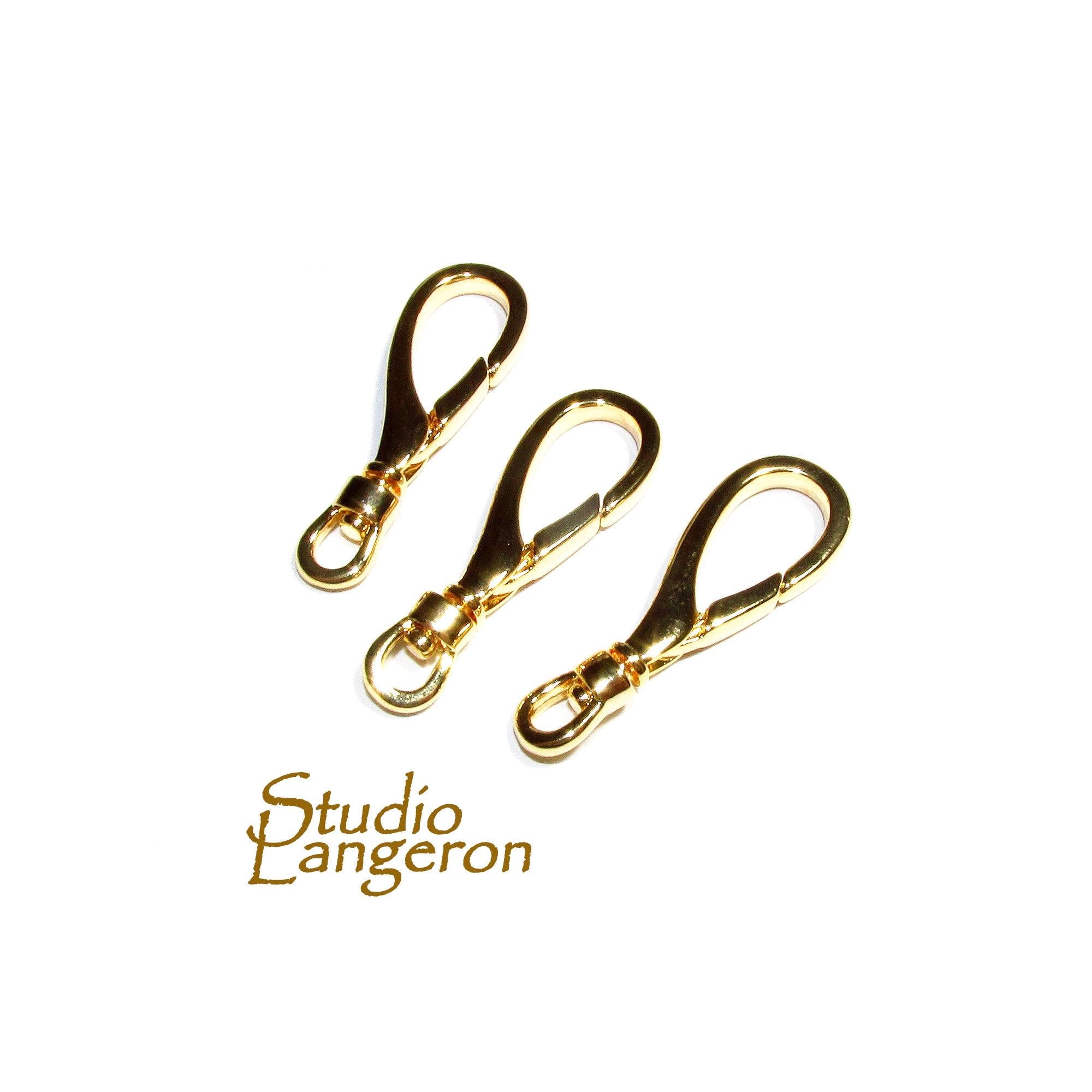 14K Yellow gold filled Albert swivel clasp 31mm with closed ring, Gold filled clasp, Albert clasp, 14K Gold filled, Jewelry making - 1 piece