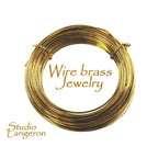 Brass jewelry wire Half-Hard thickness 30 - 8GA (0.25 - 3.0 mm), Wire Wrapping, Jewelry making, Brass wire – 1 meter (3.30 ft)