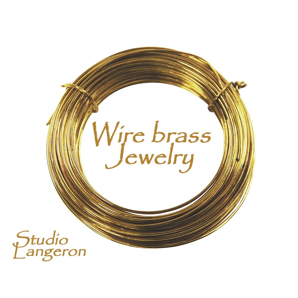 Brass jewelry wire Half-Hard thickness 30 - 8GA (0.25 - 3.0 mm), Wire Wrapping, Jewelry making, Brass wire – 1 meter (3.30 ft)