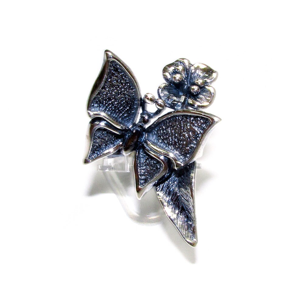 Handmade butterfly ring 925 sterling silver size 9, Handmade ring, single copy, silver ring, gemstone, sterling silver, butterfly