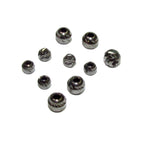 925 sterling silver diamond cut black beads sizes 3, 4 mm, diamond cut beads, Jewelry making, round beads, silver findings - 1 piece