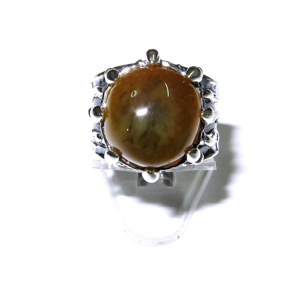 Natural Jade ring 925 sterling silver size 6 1/2, handmade ring, single copy, Natural Jade, silver ring, Jade gemstone, Statement ring