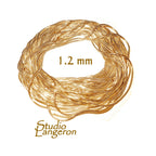 14K solid gold beading snake chain thickness 1.2 mm, beading chain, 14K gold chain, Jewelry making, beading chain - 1 Ft (30 cm)