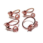 14K Rose gold filled open blank ring with bezel cup 6 mm, base ring, Setting, bezel cup, Jewelry making, Rose gold filled ring- 1 piece