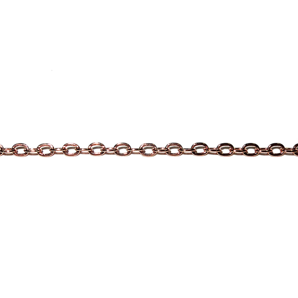 1.8 mm Rose gold filled oval cable chain, chain, gold filled chain, Gold filled chain oval, Rose gold filled, Jewelry making - 1 Ft (30 cm)