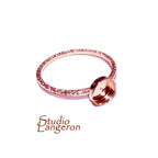 14K Rose gold filled blank ring with bezel cup 6 mm size 4, 5, 6, 7, 8, 9, Base ring, Mounting, Gold filled ring, Jewelry making - 1 piece