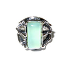 Statement Aqua chalcedony ring 925 sterling silver size 5, Handmade ring, single copy, 925 sterling silver, Aqua chalcedony, Statement ring