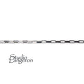 1.5 mm Sterling Silver rectangle cable chain, Jewelry making, silver shiny chain, Chain for jewelry, sterling silver - 1 Ft (30 cm)