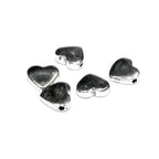 925 Sterling silver Heart flat beads size 5.7x2.2 mm, Flat beads, Beads for bracelets, 925 Silver beads, Jewelry making, Beads - 1 piece