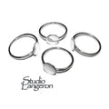 925 sterling silver blank ring with platforms 8 mm for gluing size 5, 6, 7, 8, silver ring, base ring, Jewelry making, setting - 1 piece