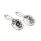 10x12 mm size 925 sterling silver blank earrings with bezel cup, Jewelry making, Setting, bezel cup, base earrings - 1 pair (2 pieces)