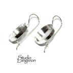 18 mm size 925 sterling silver blank earrings with bezel cup, setting, bezel cup, base earrings, jewelry making - 1 pair (2 pieces)