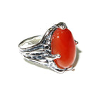 Statement Natural opal ring 925 sterling silver size 7, Handmade ring, single copy, silver, Orange opal, silver ring, Statement ring