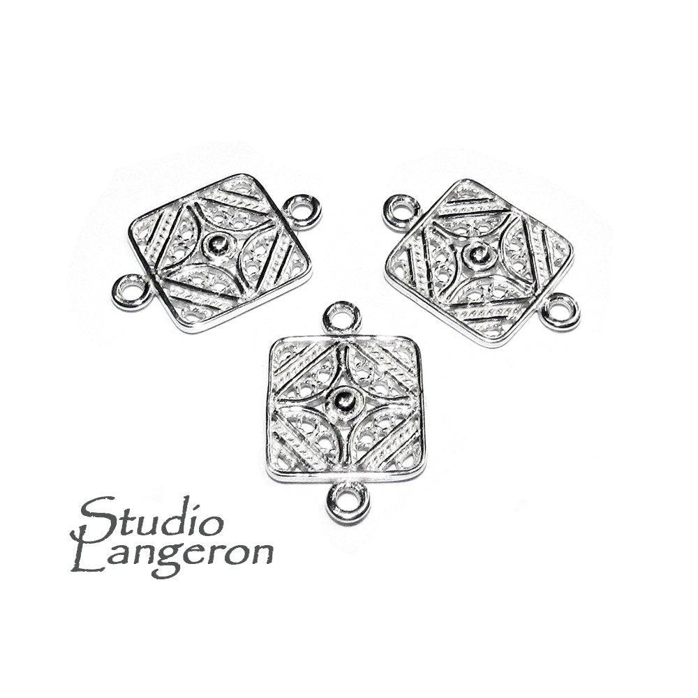 925 Sterling silver connector 1.8x1.2 cm, silver connector 8196, Link connector, Connector, Jewelry making, Jewelry connector - 1 piece