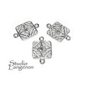 925 Sterling silver connector 1.8x1.2 cm, silver connector 8196, Link connector, Connector, Jewelry making, Jewelry connector - 1 piece