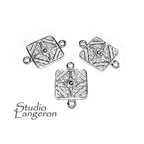 925 Sterling silver connector 1.8x1.2 cm, silver connector 8196, Link connector, Connector, Jewelry making, Jewelry connector - 1 piece
