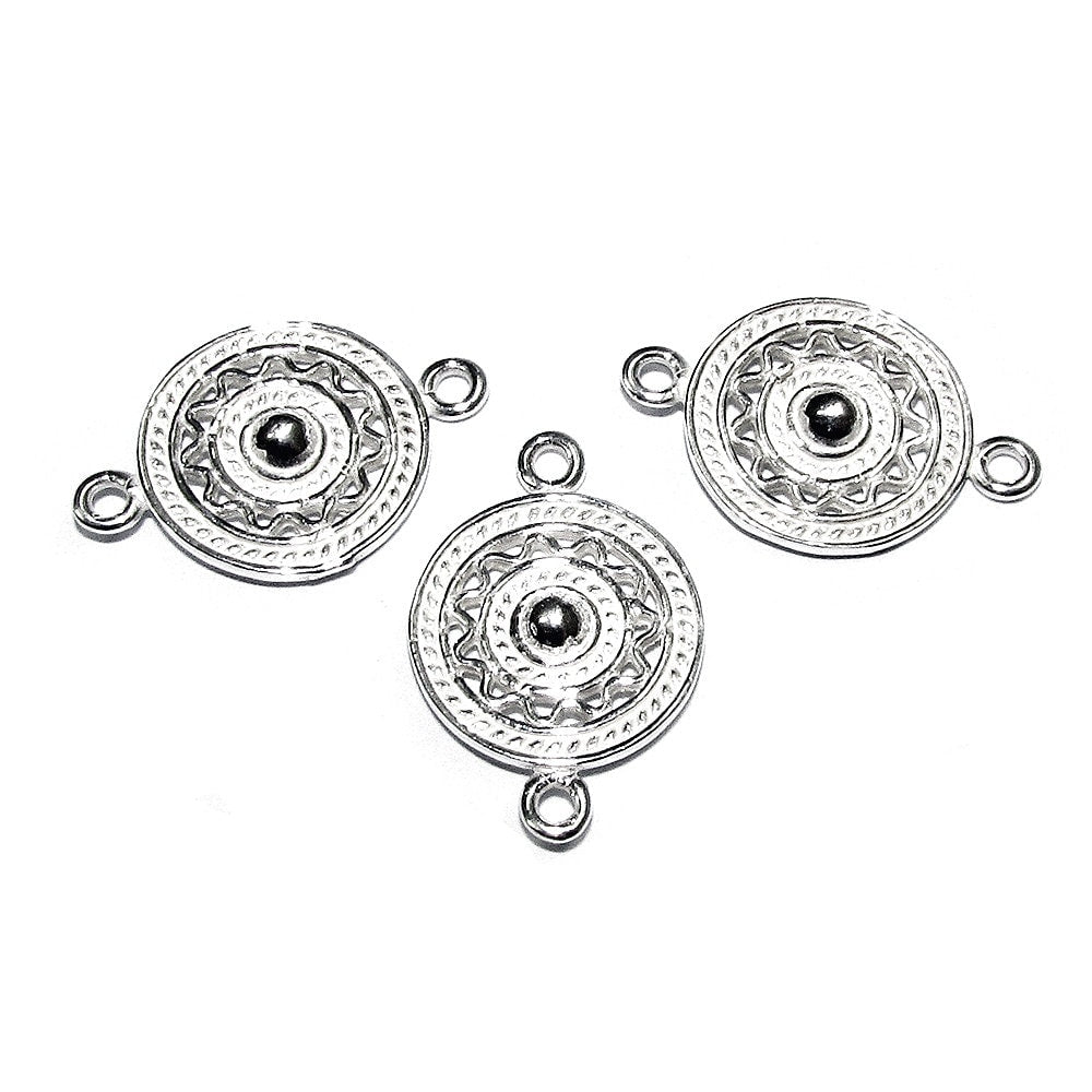 925 Sterling silver connector 1.5x1.5 cm, silver connector 8193, Link connector, Connector, Connector findings, Jewelry making - 1 piece