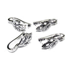 925 Sterling silver decorative flower Pinch Pendant Bail, Silver bail, Jewelry making, Bail finding, bail for pendant, Findings - 1 piece
