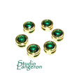 14K yellow gold filled decorative round beads with chalcedony size 5.4x3.2 mm, Jewelry making, Gold filled beads, chalcedony - 1 piece