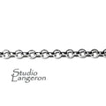 1.6 mm 925 Sterling Silver rolo cable chain, silver chain, 925 silver shiny chain, Jewelry making, sterling silver chain - 1 Ft (30 cm)