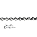 1.6 mm 925 Sterling Silver rolo cable chain, silver chain, 925 silver shiny chain, Jewelry making, sterling silver chain - 1 Ft (30 cm)