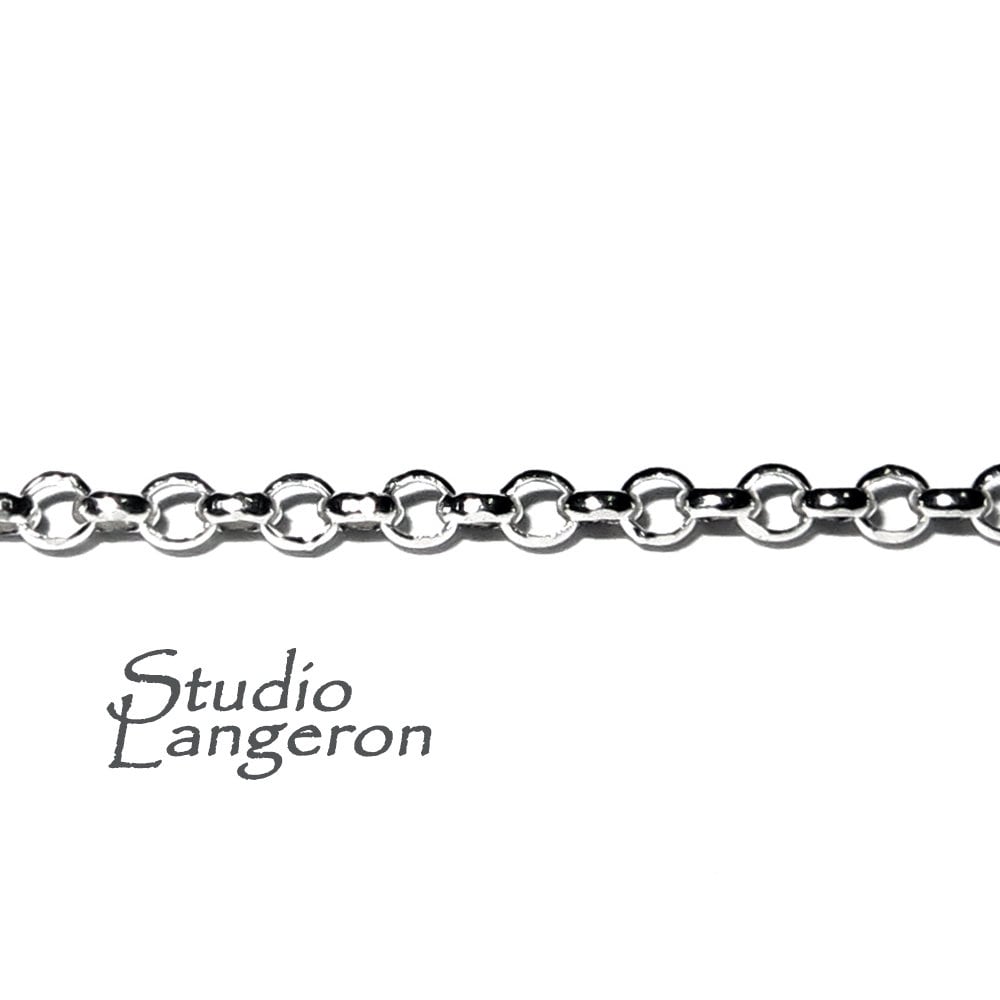 1.6 mm 925 Sterling Silver rolo cable chain, silver chain, 925 silver shiny chain, Jewelry making, sterling silver chain - 1 Ft (30 cm)