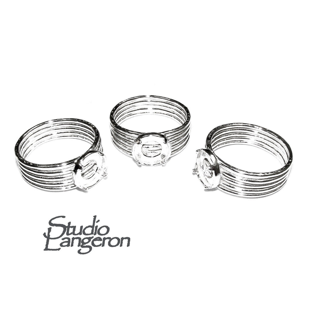 925 sterling silver blank ring with bezel cup 8 mm size 6, 7, 8, jewelry making, blank ring, silver ring, bezel cup - 1 piece