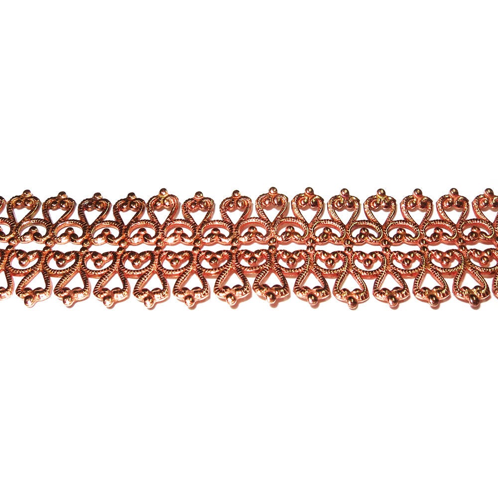 Natural Copper Bezel wire, Gallery wire, Gallery ribbon, Gallery pattern, Copper, Jewelry making, Setting, Copper wire - 4 inch (10 cm)