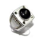 Black onyx ring 925 sterling silver size 10, Handmade ring, single copy, 925 sterling silver, Black onyx, silver ring, gemstone - 1 piece
