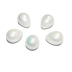 Natural Sea shell pearl Teardrop half drilled Beads size 12x16 mm, Natural shell pearl Matching Half Drilled Beads, Jewelry making - 1 piece