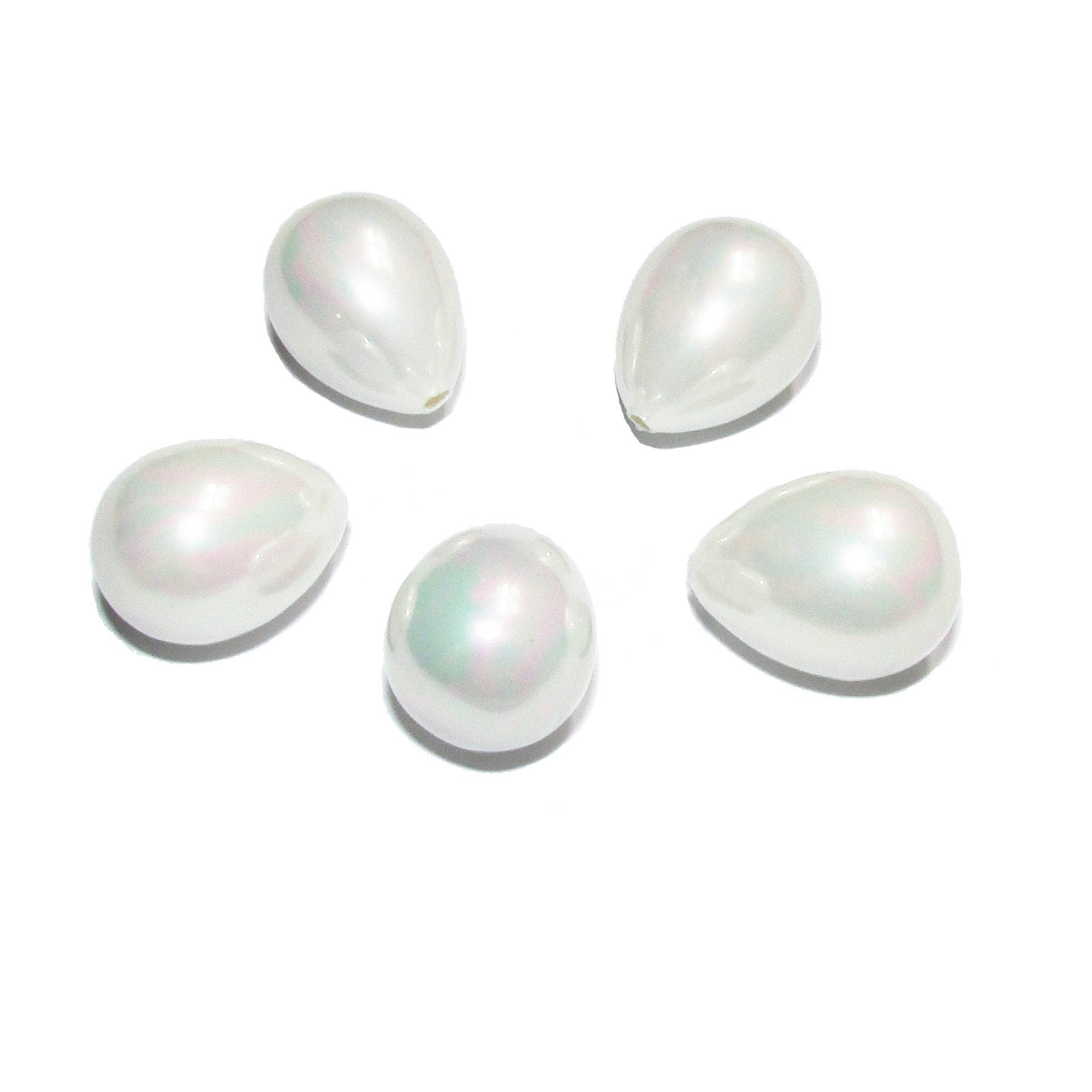 Natural Sea shell pearl Teardrop half drilled Beads size 12x16 mm, Natural shell pearl Matching Half Drilled Beads, Jewelry making - 1 piece