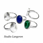 925 sterling silver blank ring with oval bezel cup 10x14mm size 4 - 11, setting, bezel cup, base ring, Jewelry making, Silver ring - 1 piece