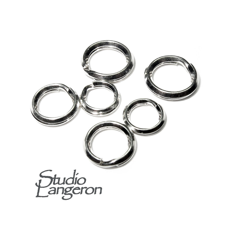 5 pcs/Pkg 925 Sterling Silver Round Split Rings size 5, 6, 7, 8, 9 mm, Split ring, Jump split ring, Jewelry making, 925 Silver split ring