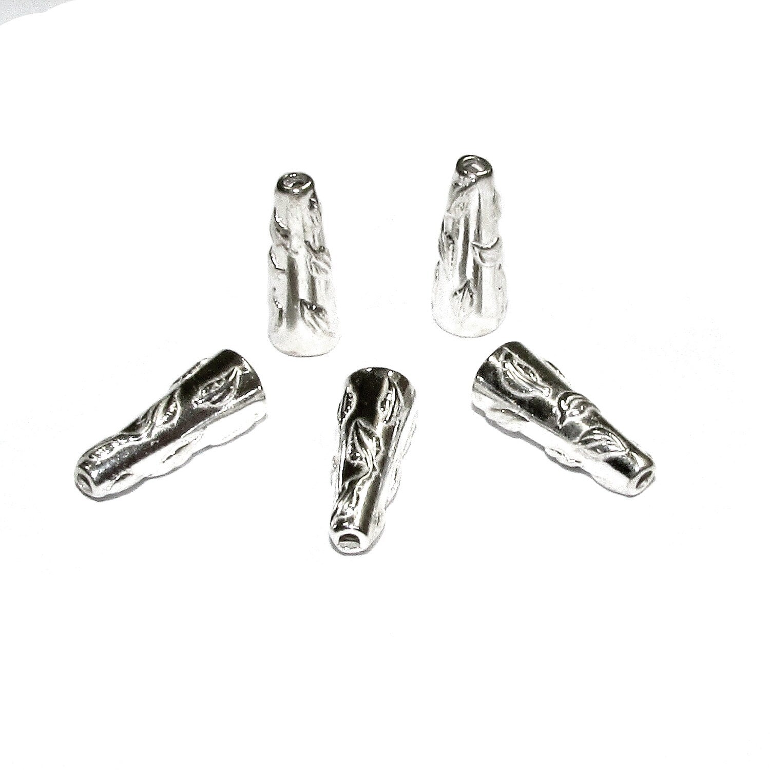 925 Sterling silver Small Bead Cones, Beading, Bead cone, Sterling silver, Jewelry making, Lariat, End caps, Silver cone - 1 pair (2 pieces)