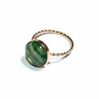 14K Yellow gold filled twisted blank ring with bezel cup 12mm size 4 - 11, Jewelry making, Mounting ring, bezel cup, setting - 1 piece