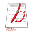 Red string bracelet, Red bracelet with prayer, Jerusalem, Judaism, Red string from Israel, Ben Porat prayer, Jerusalem, Israel, Evil eye