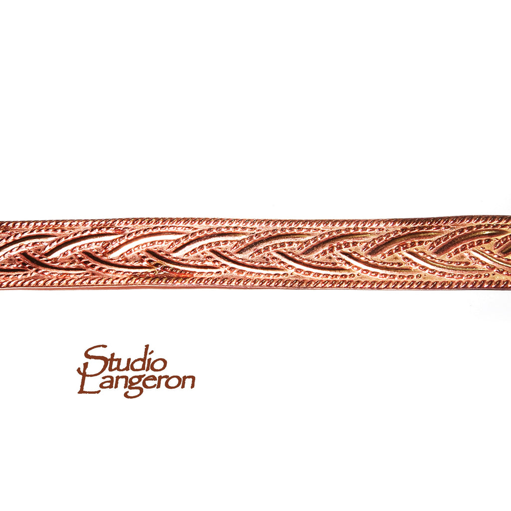 Natural Copper Bezel wire, Gallery wire, Gallery ribbon, Gallery pattern, Natural Copper, Jewelry making, Copper wire - 4 inch (10 cm)