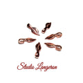 14K Rose gold filled small Leaf Glue-on Pendant Bails, Jewelry making, bail with loop, Bail, Bail rose gold filled, Bail finding - 1 piece