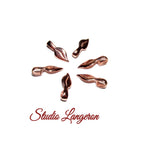 14K Rose gold filled small Leaf Glue-on Pendant Bails, Jewelry making, bail with loop, Bail, Bail rose gold filled, Bail finding - 1 piece