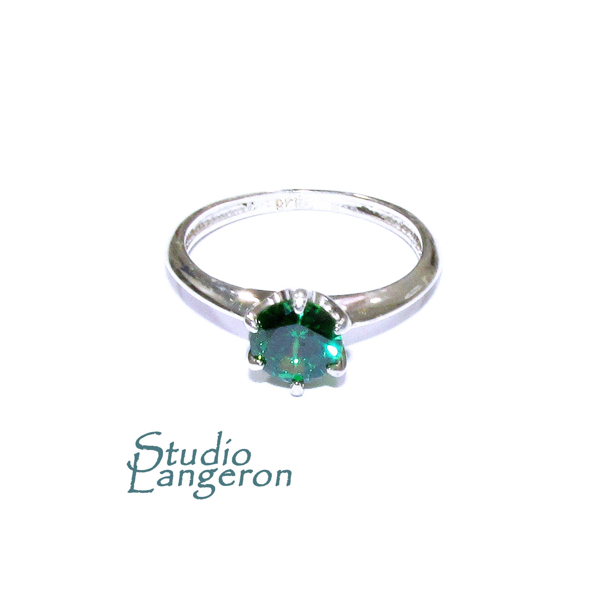 Chrysoprase ring 925 sterling silver size 4 1/2, Handmade ring, single copy, sterling silver, Chrysoprase ring, silver ring, gemstone