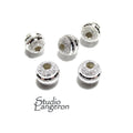 Diamond Cut Sterling Silver Beads 6mm, Jewelry Making Supply - 1 pieces