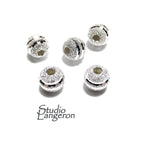 Diamond Cut Sterling Silver Beads 6mm, Jewelry Making Supply - 1 pieces