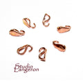 14K Rose Gold Filled Teardrop Small Pendant Bails with Loop size 7x3 mm, Gold filled Bail, Bail, Bail finding, Jewelry making - 1 piece