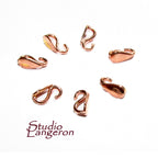 14K Rose Gold Filled Teardrop Small Pendant Bails with Loop size 7x3 mm, Gold filled Bail, Bail, Bail finding, Jewelry making - 1 piece