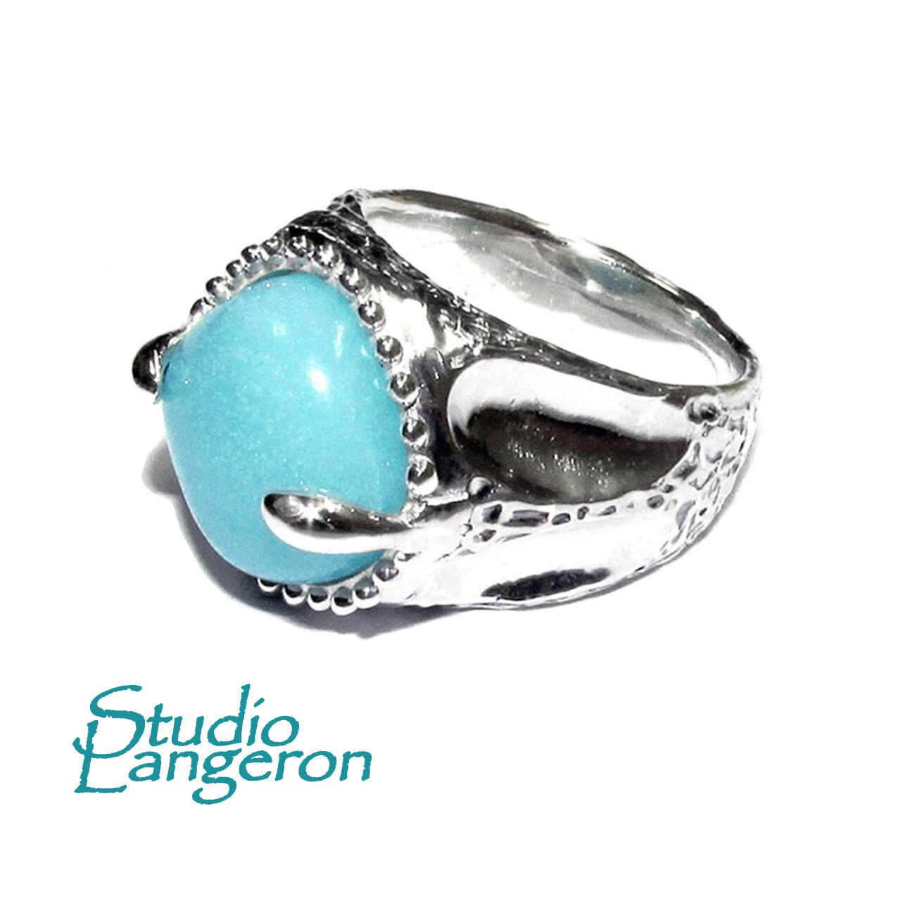 Amazonite ring 925 sterling silver size 6, Handmade ring, single copy, sterling silver, Amazonite, silver ring, gemstone, ring, Turquoise