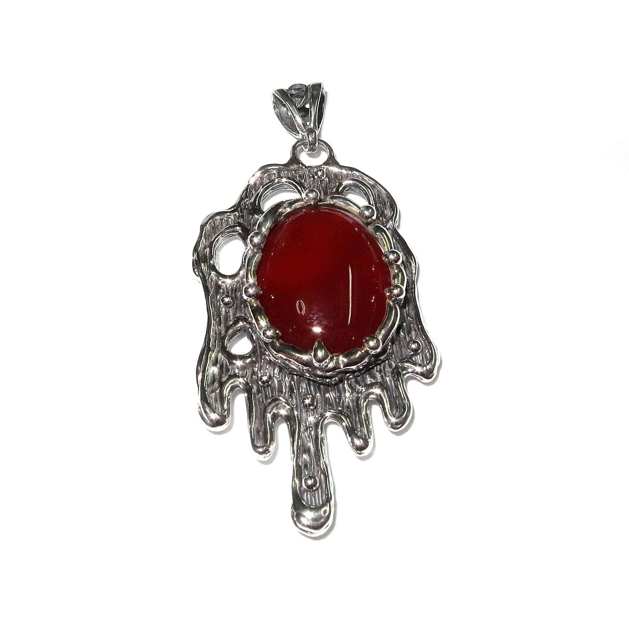 Agate brown pendant 925 sterling silver size 2.2x4.1 cm, 100% handmade, single copy, Natural Agate, Handmade pendant, Brown, Gemstone