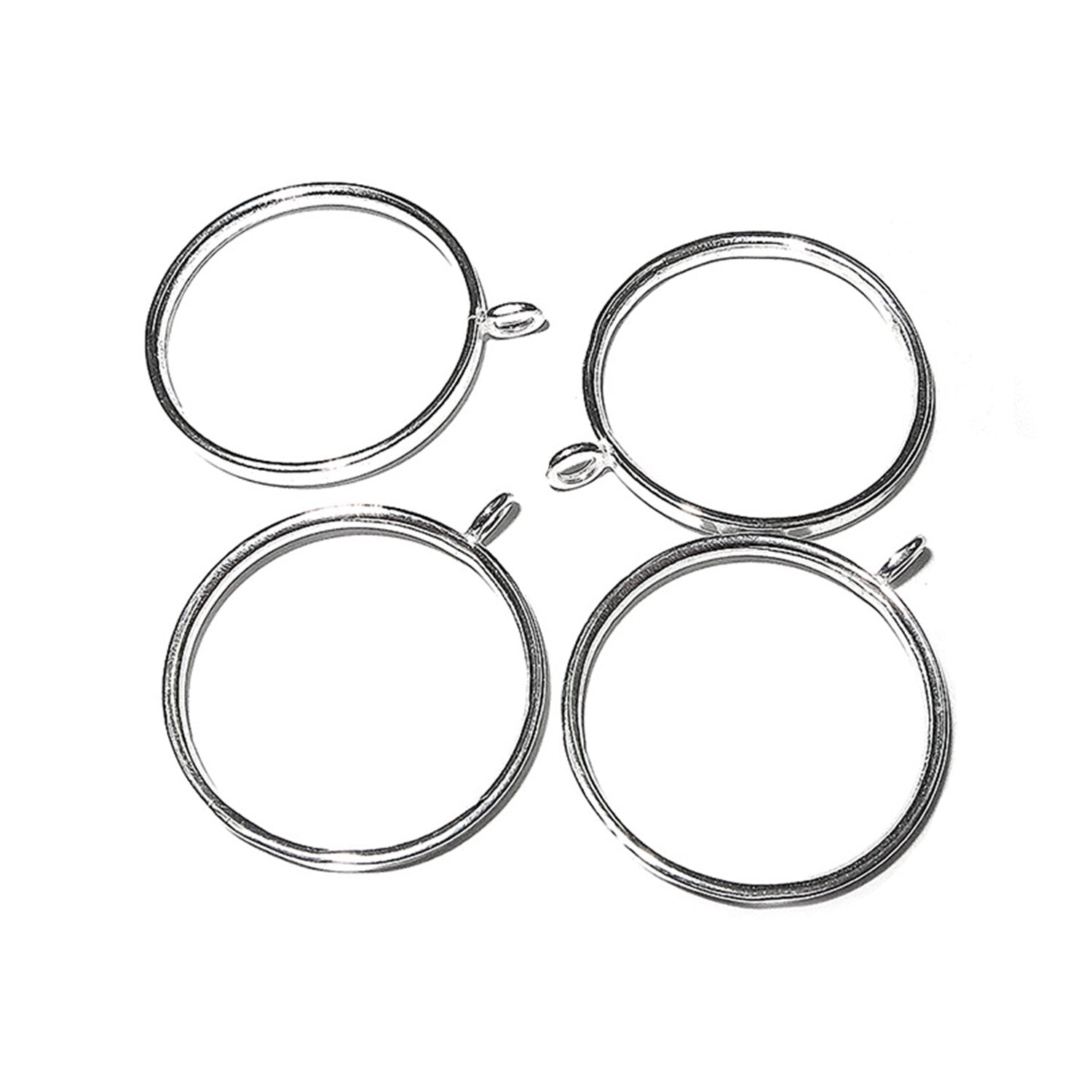 925 sterling silver blank ring with loop size 5, 6, 7, 8, silver ring, basis ring, 925 sterling silver, ring with loop, 925 silver - 1 piece