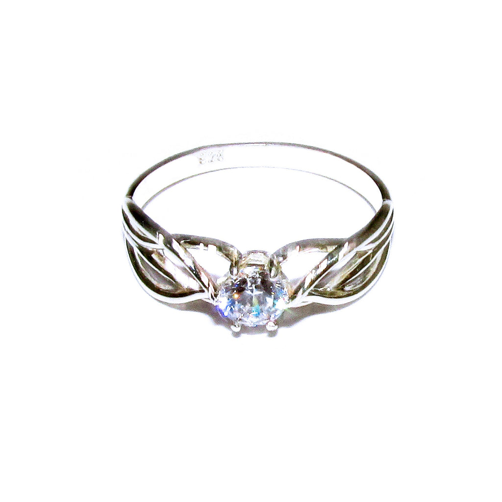 White topaz ring 925 sterling silver size 5, Handmade ring, single copy, sterling silver, White topaz ring, silver ring, Gift ring