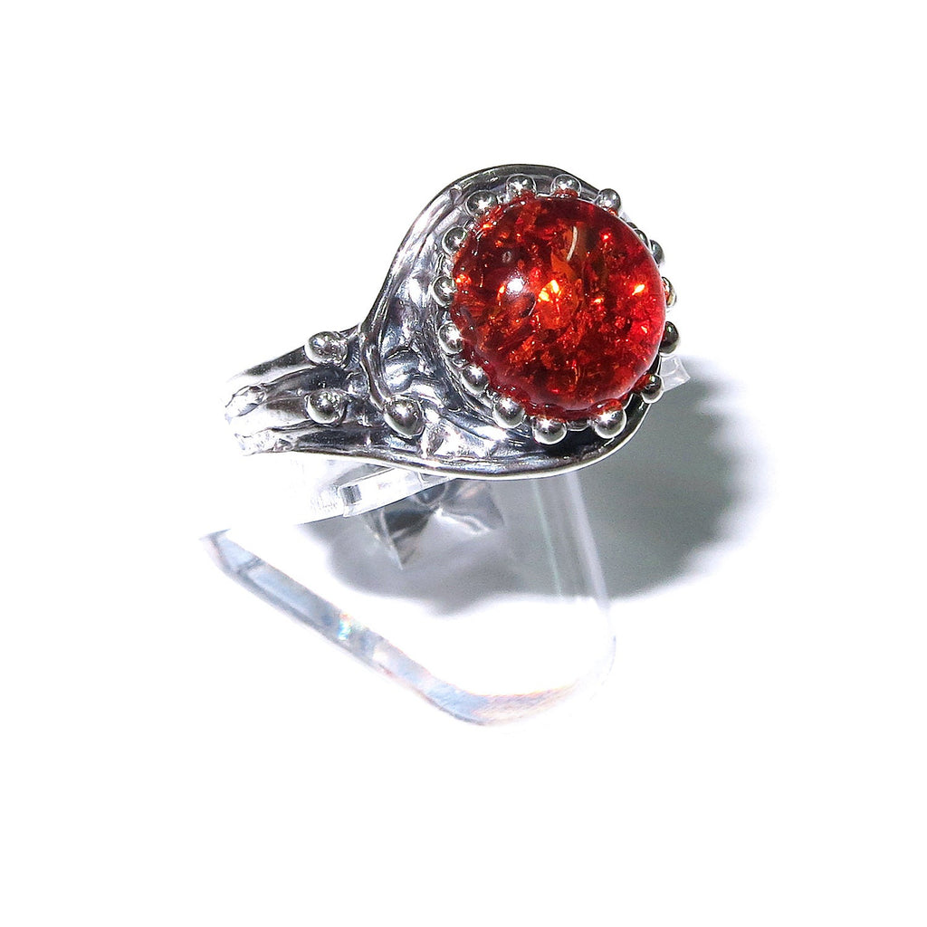 Madagascar Copal ring 925 sterling silver with stamp size 6, Handmade ring, single copy, 925 Sterling silver, Madagascar Copal, gemstone
